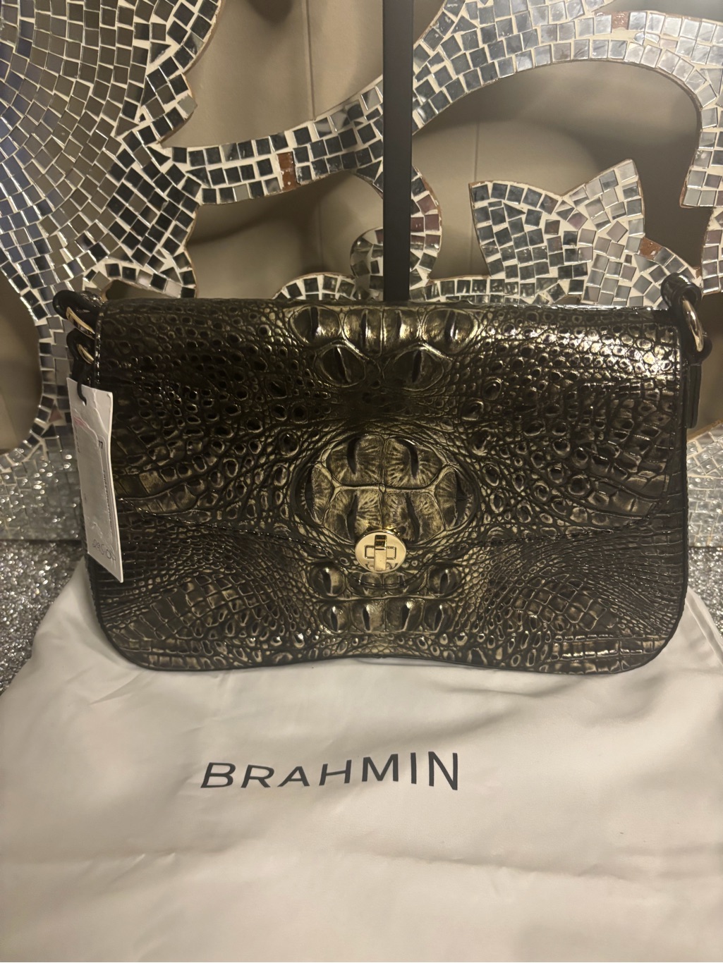 Brahmin Onyx Melbourne Leather Shoulder Bag